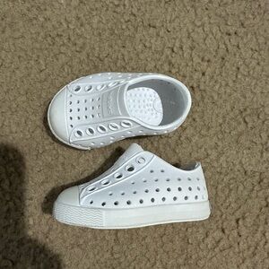 Native Kids White Slip-On Shoes